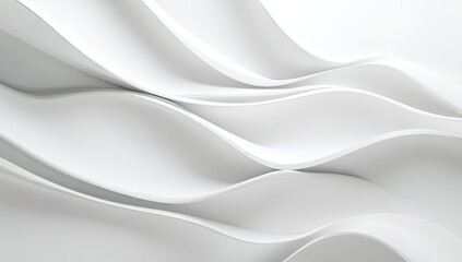 Abstract white wavy forms