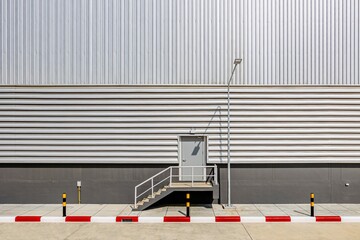 An emergency exit door in a warehouse is a crucial safety feature designed for quick and safe...