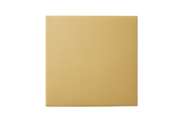 A Simple, Unmarked, Light Brown Cardboard Sheet isolated on transparent background, cutout