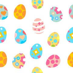 vector seamless easter pattern cute egg