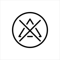 Do not bleach, No bleaching vector illustration for web design. Isolated on white background.