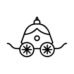 Fototapeta premium rath yatra vectorb