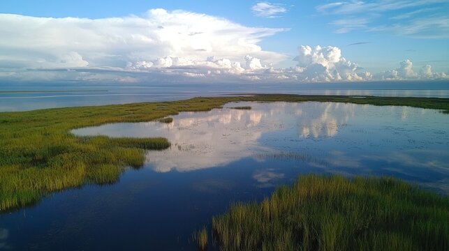 Meditations on the peaceful waters of Lough Neagh, County Armagh, Northern Ireland