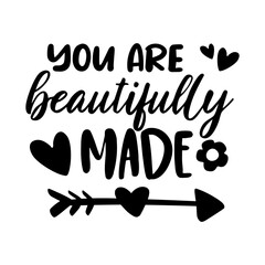 You Are Beautifully Made Svg, Mental Health Svg, Inspirational svg, Positive Svg, Motivational SVG, Hope Svg, Mental Health Awareness, Svg Files for Cricut