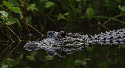 Fototapeta premium Alligator in Murky Water
