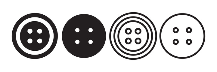 Button Solid icon. Sewing button silhouette. Vector illustration eps 10