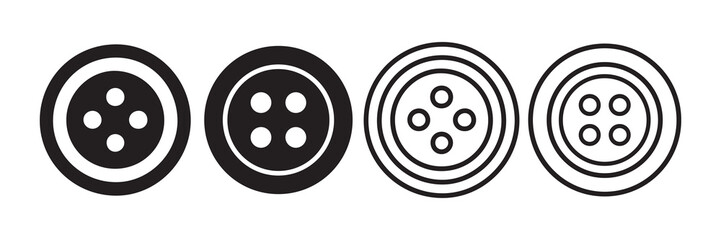 Button Solid icon. Sewing button silhouette. Vector illustration eps 10