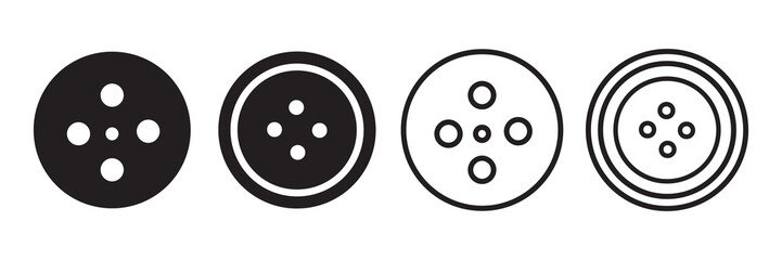 Button Solid icon. Sewing button silhouette. Vector illustration eps 10