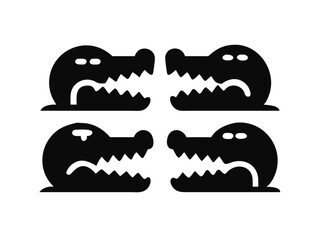 Black the crocodile logo 