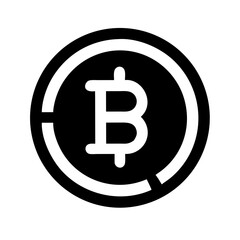 Obraz premium Bitcoin coin symbol representing virtual currency and investment