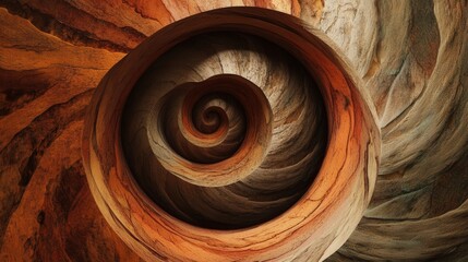 warm earth tones, including rich browns, deep oranges, and soft greens, creating a dynamic yet serene natural-inspired design.