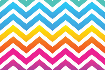Colorful Chevron Pattern with Vibrant Zigzag Stripes on White Backdrop