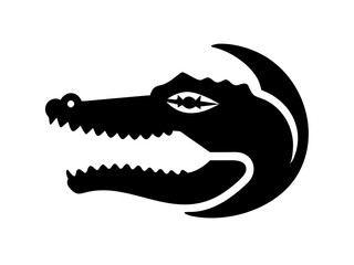 Black the crocodile logo 