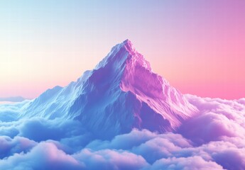 mountain landscape with clouds