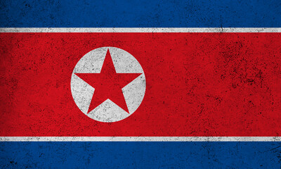 Flag North Korea grunge texture