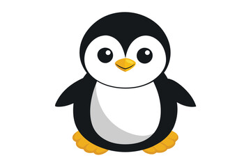 Obraz premium Cute Penguin with Transparent Background Simple Design