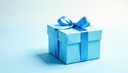 Fototapeta premium Subtle blue gift box repeat, watercolor effect, design, artistic