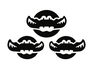 Black the crocodile logo 