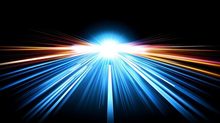 Bright streaks of light radiate outwards from the central source