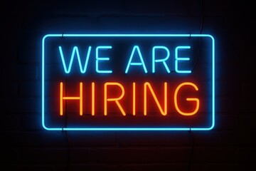 Neon Sign: We Are Hiring!