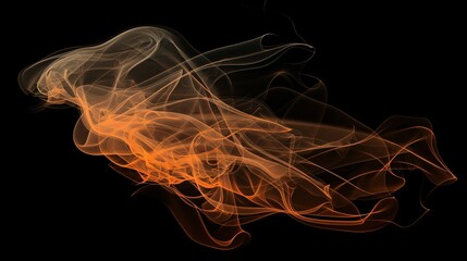Fire flames on black background