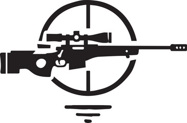 Naklejka premium assault rifle vector illustration, rifle vector icon, rifle silhouette vector file