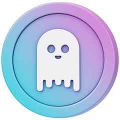 Aave (AAVE) 3D Icon Illustration 