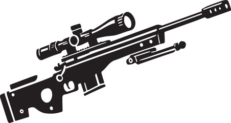 assault rifle vector illustration, rifle vector icon, rifle silhouette vector file