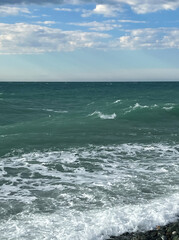 Black Sea in autumn in Sochi