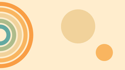 Abstract background of rainbow and sun groovy Wavy Line design in 1970s Hippie Retro style. Vector pattern ready to use for cloth, textile, wrap and other.