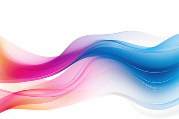Fototapeta premium Abstract colorful waves in a smooth, flowing design with a vibrant mix of hues including pink, blue