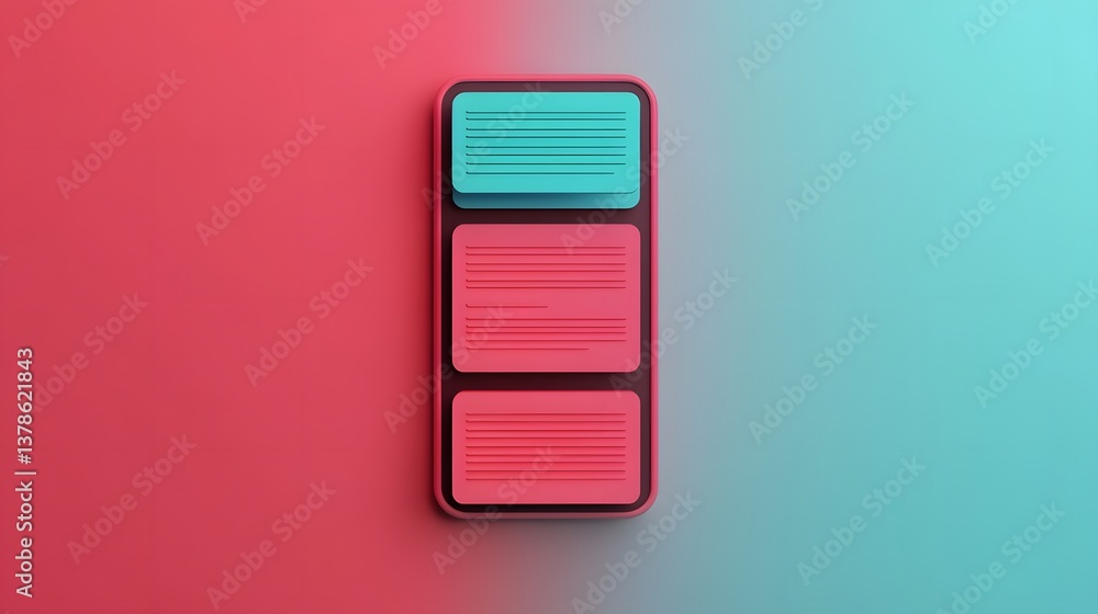 Poster minimalist digital conversation in mobile app interface