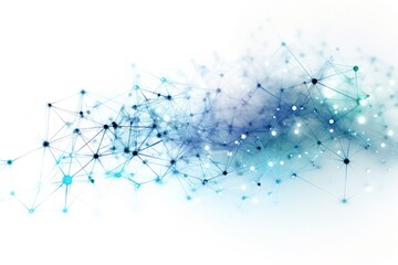 Abstract representation of artificial intelligence and machine learning algorithms visualized through glowing lines and nodes