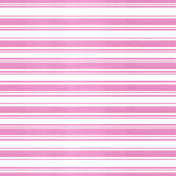 Fototapeta Horizontal abstract wide and narrow pastel pink stripes watercolor seamless pattern isolated background. Hand drawn brush strokes illustration. For spring, romantic home decor textile, package