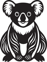 Obraz premium koala bear vector illustration, koala bear vector isolated on white background