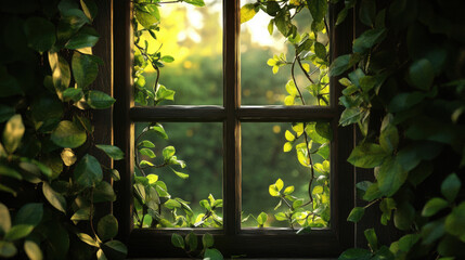 Garden window house room design interior architecture ideas scenery nature landscape window decor wallpaper