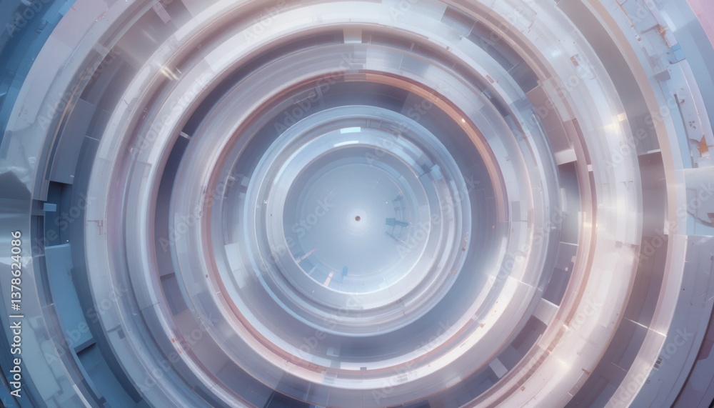 Poster dynamic motion graphic visuals digital space abstract animation futuristic environment 360-degree vi