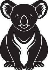 Obraz premium koala bear vector illustration, koala bear vector isolated on white background