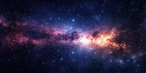 Obraz premium Captivating cosmic panorama showcasing a dazzling array of stars in the vast night sky