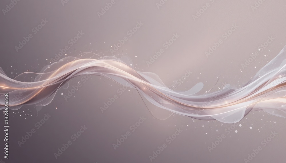 Poster dynamic flowing waves abstract background digital art soft color palette minimalist design conceptua