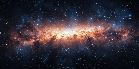 Obraz premium Captivating cosmic panorama showcasing a dazzling array of stars in the vast night sky background