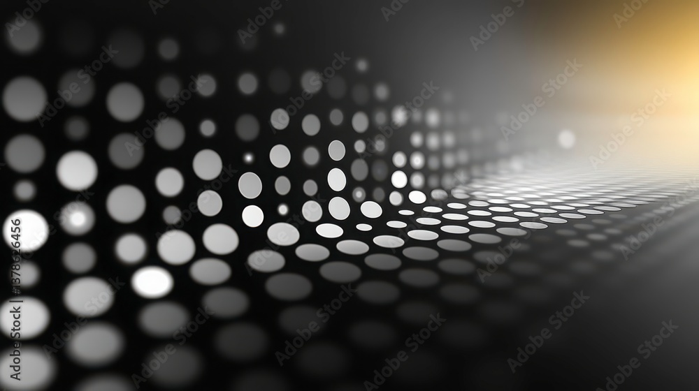Aufkleber abstract background with glowing dots and subtle light effect on dark surface
