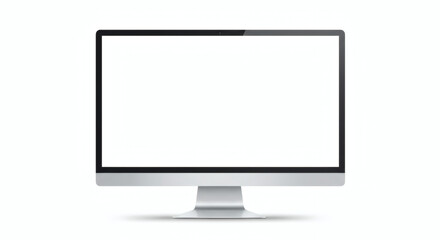 Fototapeta premium High-Resolution Blank Computer Monitor Mockup Perfect for Website and App Design Presentations