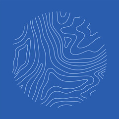 Round topography shapes abstract circle wavy lines