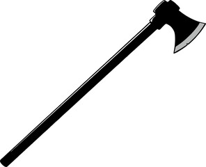 Samurai Ono Axe Silhouette Vector