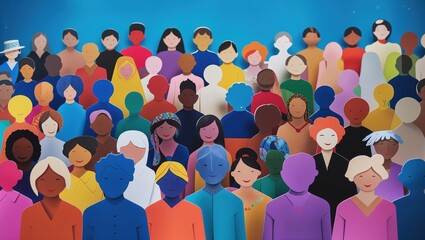 A colorful assembly of people from various backgrounds comes together to celebrate International Friendship Day. Their joyful expressions showcase the spirit of unity and connection among friends
