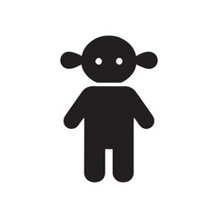 Black Silhouette Little Girl