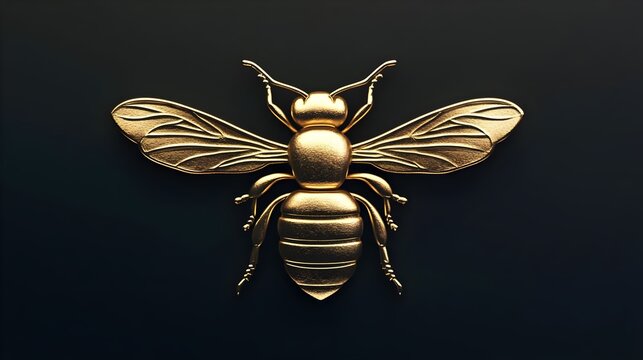 
gold bee logo. Concept: hard work, diligence, prosperity, and sophistication, ideal for luxury brands, beauty, jewelry, eco-friendly businesses, elegance, and exclusivity.