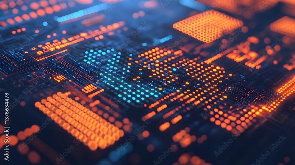 Poster futuristic digital financial hub with credit card data network abstract 3d