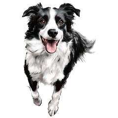 Fototapeta premium running border collie dog
